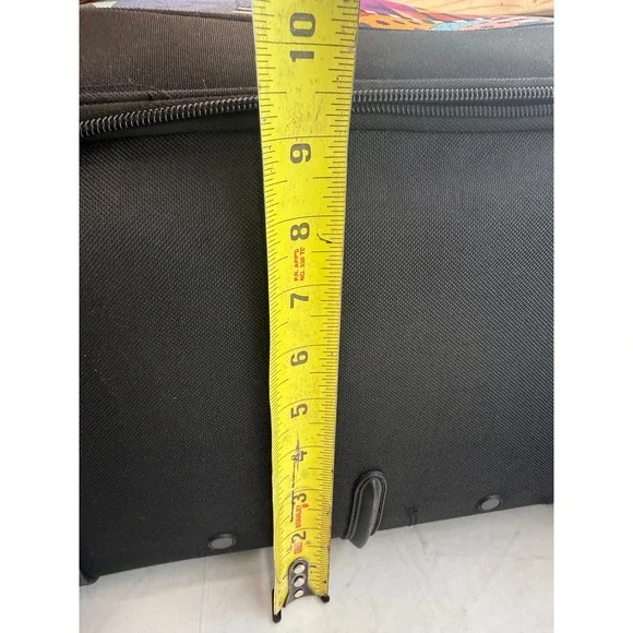 Nikky USA Nicole Lee Pop Art Patchwork Suitcase Black Multi 25 Inch Luggage - Picture 7 of 7